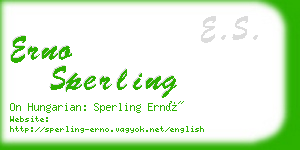 erno sperling business card